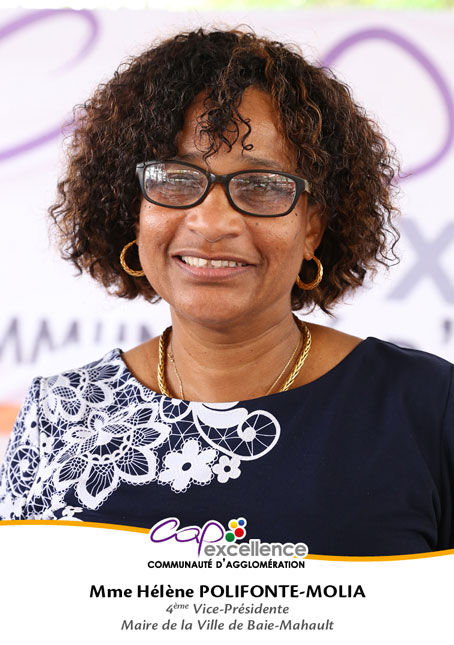 Hélène MOLIA POLIFONTE, 4ème vice-présidente et maire de la ville de Baie-Mahault.